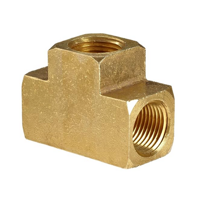 FLOFLEX BRASS PIPE FITTING<BR>FEMALE TEE 1/8